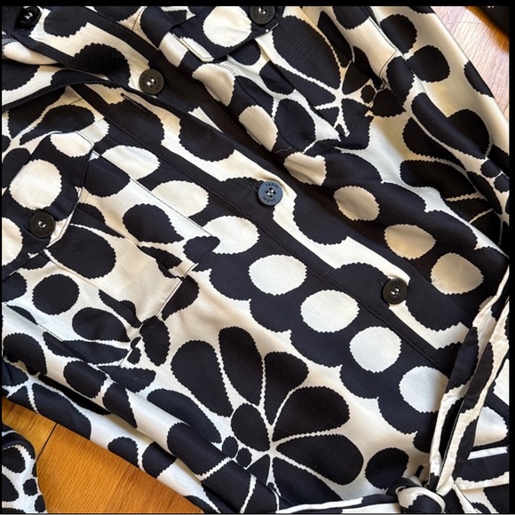 New Anthropologie Farm Rio Palermo Long-Sleeve Belted Midi Dress Size L - Picture 8 of 8